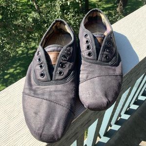 Toms Cordones Suede Black shoes - Mens size 9